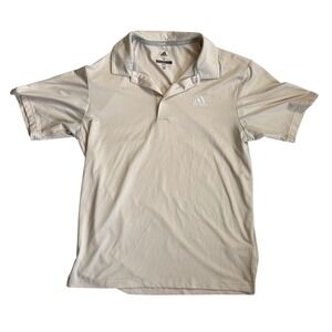 Adidas Golf Mens Tan Short Sleeve Performance Polo Shirt  Size S pink